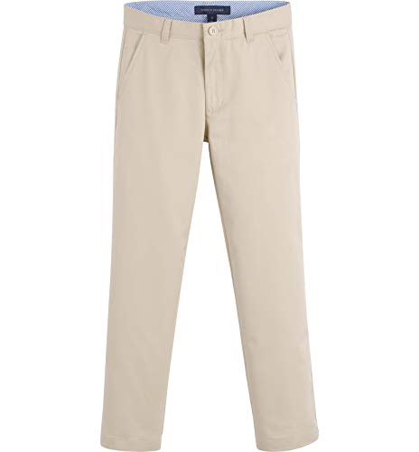 tommy hilfiger boys flat front twill blend dress pants kids school uniforms