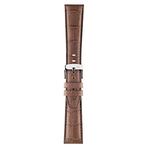 Morellato Blue Alligator Embossed Calf Leather Watch Strap, brown, 18mm, Strap