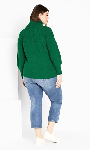 Image of Avenue Women's Plus Size Elsa Pom Pom Sweater