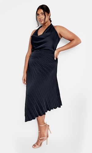 City Chic Women's Plus Size Skirt - Amaya Asymmetrical Harmonica Pleat2