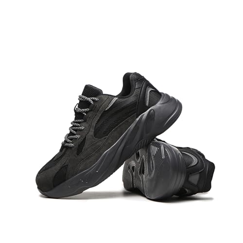 Steel Toe Shoes for Men Safety Work Sneakers Indestructible Comfortable Lightweight Breathable Construction Sneakers Abrasion Resistant Thickened Safety Shoes