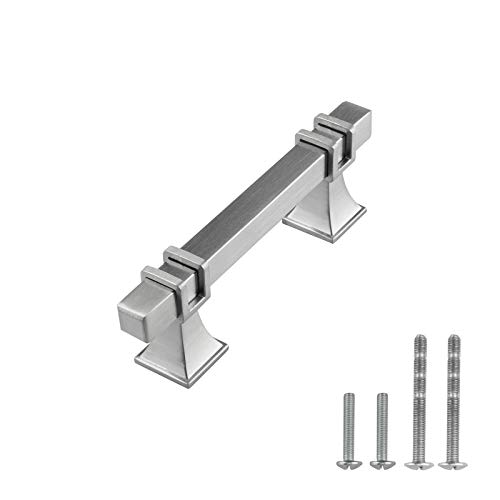 Flash Deals - 80% OFF Modket 13-Series Brushed Nickel T Bar Handle Pull — 3" (76mm) Hole Centers, 4-1/2" Overall Length — 20 Pack Modern Kitchen Cabinet Door Drawer Hardware/Dresser