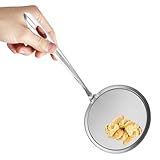 Colino in acciaio inossidabile - Cucchiaio per filtro olio a maglia fine, gadget da cucina multifunzionale | Separatore di grasso per frittura, filtro in schiuma e strumento per raccogliere l'olio per