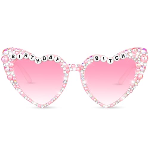 'Birthday Girl' Sunglasses - Pink Party Glasses for Women, Gifts, Accessories and Favors