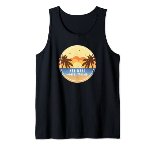 Key West Florida ist mein glücklicher Ort Spaß Strandurlaub Sun Pa Tank Top