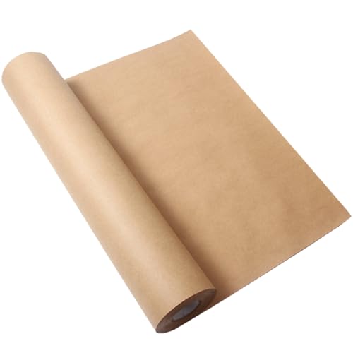 Ailunate クラフト紙 ロール ラッピングペーパー 大判 クラフトペーパー 包装紙 緩衝材 梱包材 花束 ブーケ 無地 業務用 幅44㎝ 長さ30m