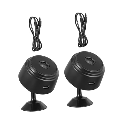 OKUMEYR 2 pezzi Telecamera Wifi da Interno con Visione Notturna HD Rilevatore di Movimento Intelligente e Monitoraggio Remoto per Sorveglianza Casa Montaggio Magnetico Sicuro