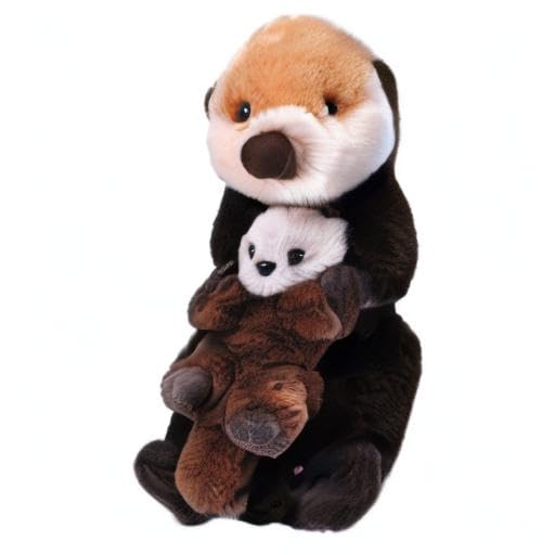 Wild Republic Mom and Baby Sea Otter, Stuffed Animal, 12 inches, Gift for Kids, Plush Toy, Fill is Spun Recycled Water Bottles - Image 2