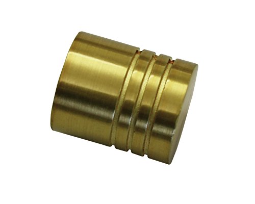 Gardinia 31495 Terminale Cilindrico per Asta, Metallo, Oro Antico, 12x10x0.1 cm, 2 unità