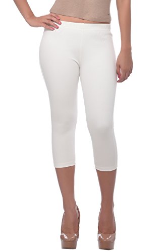 Image of Frenchtrendz Women's Cotton Modal Spandex Stretchable Slim Fit Jegging Capris