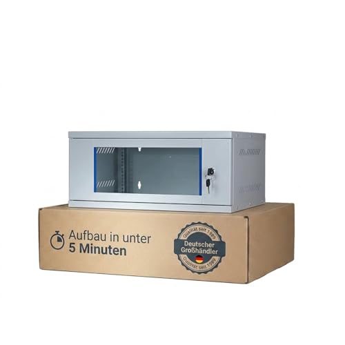 KOSCOM CONNECT Netzwerkschrank 19 Zoll 4 HE I 400 mm...