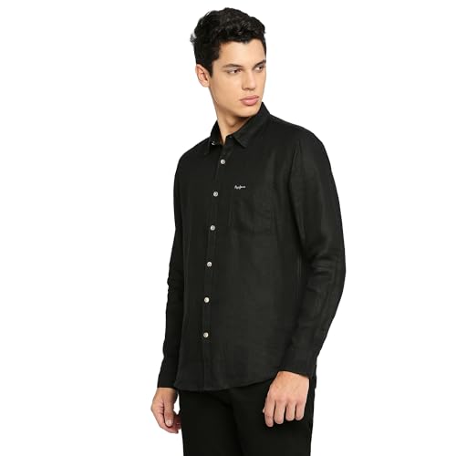 Image of Pepe Jeans Mens Linen Regular Fit Shirt