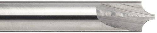 Melin Tool BRMG-S Carbide Micro Corner Rounding End Mill, Double End, Uncoated (Bright) Finish, Non-Center Cutting, 0 Deg Helix, 2 Flutes, 2