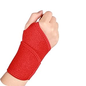 Wrist wraps Sports Wrist Support Gym Wrist Splint Adjustable Compression Wrist Band Stabilizer Splint for Tendonitis Sprain Wrist Joint (Color : Rojo)