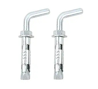 Lovely Mild Steel L-Hook Fastener Geyser Hook Hanger (10x100 mm, Silver) -Set of 2 Pcs