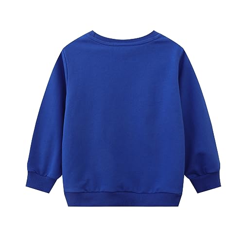 Image of HILEELANG Toddler Boy Sweatshirts Crewneck Long Sleeve Pullover Cotton Graphic Christmas Clothing