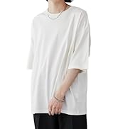 [ウィゴー] 男女兼用 Tシャツ メンズ 半袖 コットン 半袖Tシャツ ビッグTシャツ 服 無地Tシャツ シンプル トップス ゆったり 大きいサイズ ギフト プレゼント 春服 夏服 春 夏 秋 メンズ