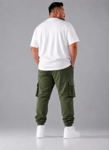 Image of INKKR Men Plus Size Cargo Pants || Plus Cargo Pants Cotton || 2XL-6XL