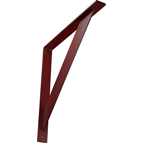 2" W x 20" D x 20" H Traditional Steel Bracket, Hammered Bright Red