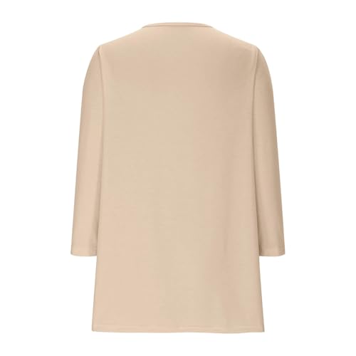 Girls Long Sleeve Cardigan with Pockets Oversized Lightweight Jacket Breathable Plain Open Front Soft Knit Sweater3