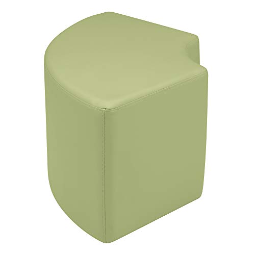 Image of Sprogs 18 inch H Structured Quarter Round Stool -Flexible Modular Collaborative Soft Seating for Office, Home, Lounge and School Classrooms with Durable Frame -Fern Green