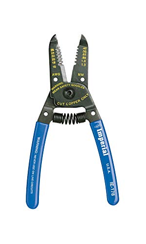 Imperial Tool IE178 Standard Duty Upfront Plier Nose Stripper and Cutter 16-26 AWG Stranded Imperial Tool IE178 Standard Duty Upfront Plier Nose Stripper and Cutter 16-26 AWG Stranded