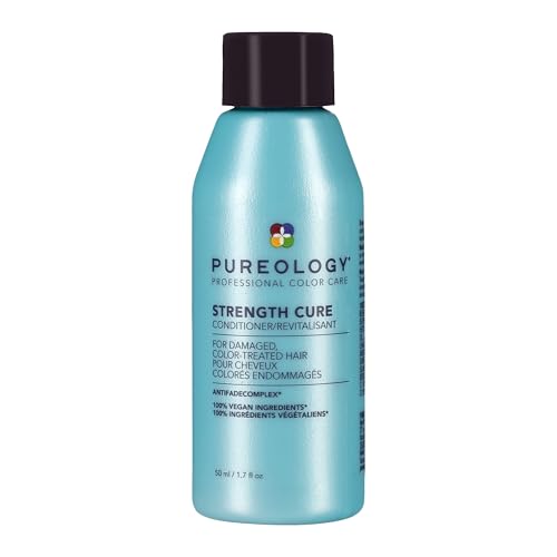 Pureology Strength Cure Conditioner - For Damaged or Color Treated Hair Hair Repair Reduces Damage Detangles & Softens Protects Color Vibrancy Vegan 1.7 Fl Oz