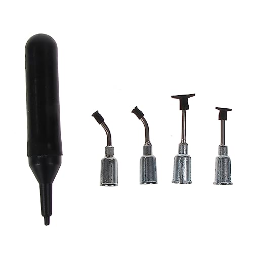 Black Rubber IC Pick Up Vacuum Sucking Pen with 4 Suction Headers for Capacitor Resistor Chip Soldering Sucker Tool Router Tools for Woodworking