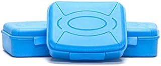 صندوق تخزين أدوات منزلية، صناديق تخزين لأقلام الرصاص والطباشير الملون وألوان الشمع والأعمال اليدوية وغيرها من الأشياء الصغيرة من مينترا، أزرق، عبوة ثلاثية 1.4 ل، 18.3 × 14.2 × 6.6 سم (عرض×عمق×ارتفاع)