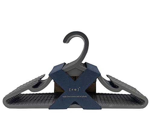 (Re)X Recycelte Kunststoff Kleiderbügel, Grau