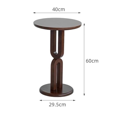 Petite table d'appoint portable en bois massif pour petits espaces