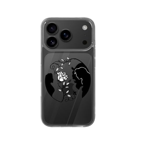 IPhone17Pro用ケース 美女と野獣 アイフォン17Pro用カバー TPUカバー スマホケース 薄型 軽量 透明シェル 耐久性 おしゃれ ワイヤレス充電対応