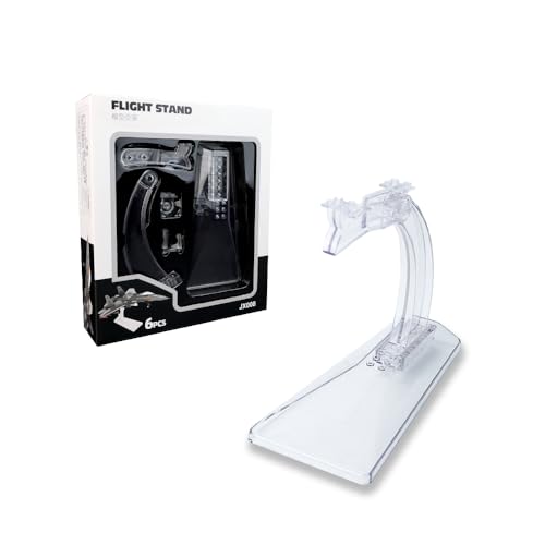 ArtorBricks Display Stand Air Force Series Fighter,for Plane Building Brick Toys etc. Angle Display, Plastic Transoarent Display Stand only.