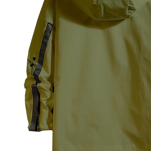 Image of GURUNVANI Men's Hooded Windbreaker Jacket Zip Up Patchwork Hoodie Anorak