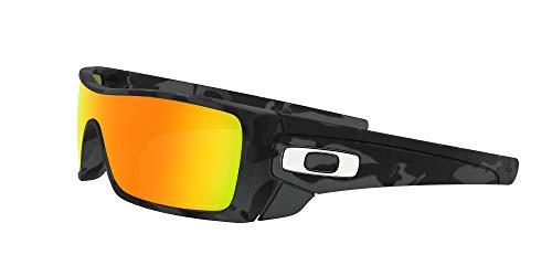 Oakley Men's Oo9101 Batwolf Rectangular Sunglasses, Matte Black Camo/Prizm Ruby Polarized, 127 Mm #TOP2