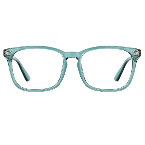 TIJN Blue Light Glasses (Clear Lens, Square Frame)