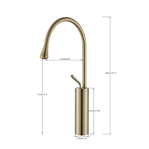Robinet de lavabo chrome à commande chaud et froid avec bec rotatif 360 - 4