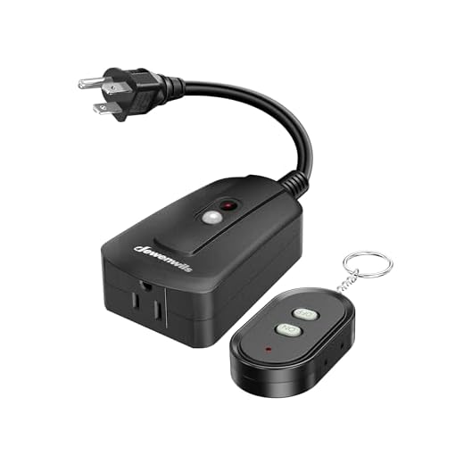DEWENWILS Outdoor Remote Control Outlet with 2 FT Long Extension Cord, 15 AMP Heavy Duty Weatherproof Wireless Remote Controlled Light Switch, 100 Feet Range, UL Listed