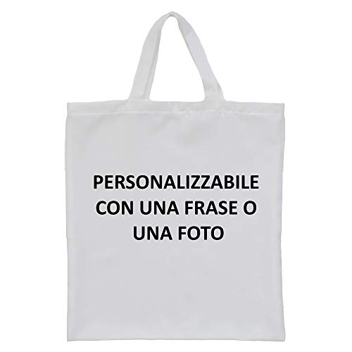 BrolloGroup Borsa Shopper Bianca Personalizzabile