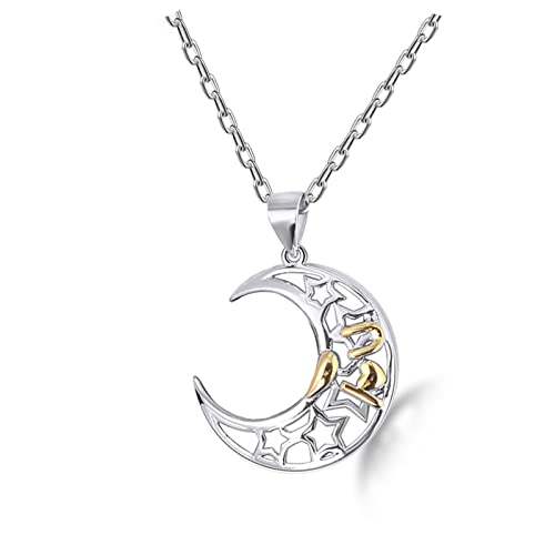 Collier Soleil Lune Étoile Argent 925 KnSam : bijoux ajourés haut de gamme pour couple élégant