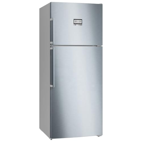 Image of Bosch Series 6 542 L Frost Free Double Door Refrigerator, Freezer on Top, Total No Frost, Brushed Steel Anti-Fingerprint, 186 x 75 cm (KDN76AID0I)