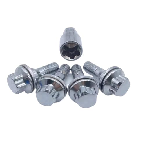 BASPHHH écrou Jante Compatible avec Peugeot M12x1,25 4+1 Les boulons Anti-démontage de Roue