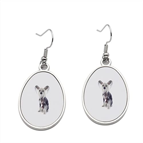 Chinese Crested Dog Earring - Dangle Earrings - Valentine Birthday Party Gift