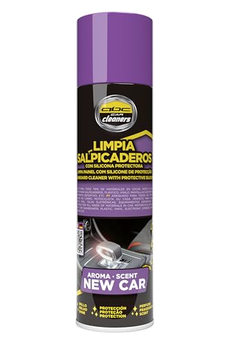ABC CAR CLEANERS MOT60001 Spray Limpia Salpicaderos Aroma New Car con Silicona Protectora, 200 ml, Violeta