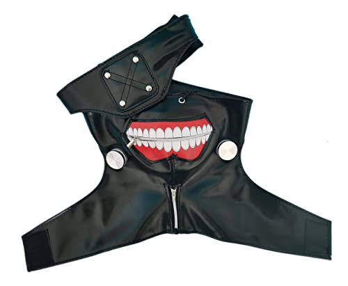 Gaweco 3D Tokyo Ghoul Kaneki Ken Mask Zipper PU Leather Cosplay Prop Halloween Adult