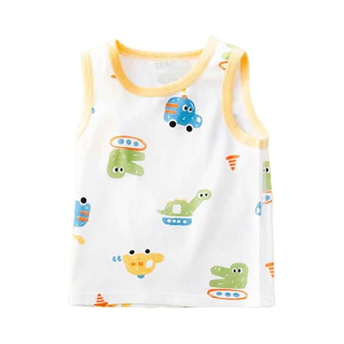 Débardeur pour bébé avec bretelles sans manches, vêtement d'extérieur, maillot de corps doux et décontracté pour nouveau-né et tout-petits, jaune, 3-4 ans