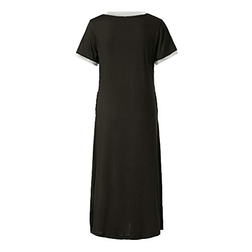 Robe de nuit 2026 en pur coton d'une douceur d'exception noir S