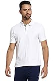 Van Heusen Athleisure Men Polo T-Shirt - 100% Combed Cotton - Colour Fresh, Quick Dry, Ultra Soft_60032_White_L