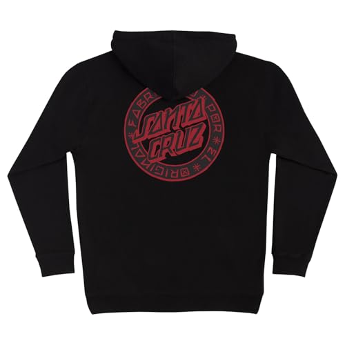 SANTA CRUZ Loco Dot P/O Hooded Midweight Sweatshirt Black Med Mens