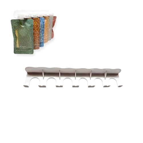 Image of Food Pouch Hanger for Fridge, Refrigerator Organizer Storage Yogurt Baby Food Storage Organizer, Cabinets Refrigerators, Baby Pouch Holder Yogurt Organizer for Fridge, Baby Food Pouch Holder